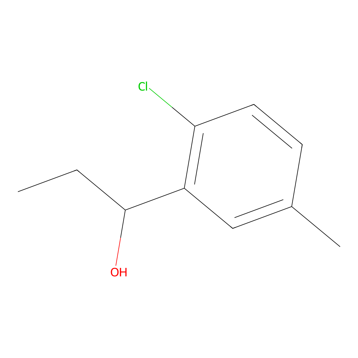 2-Chloro-alpha-ethyl-5-methylbenzenemethanol molecular structure, CAS 1546281-70-2