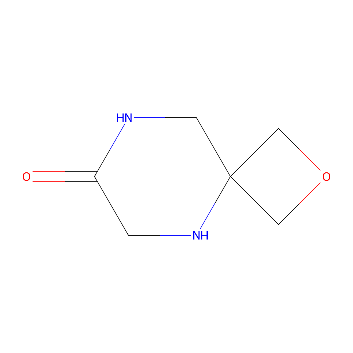2-Oxa-5,8-diazaspiro[3.5]nonan-7-one molecular structure, CAS 1546282-91-0