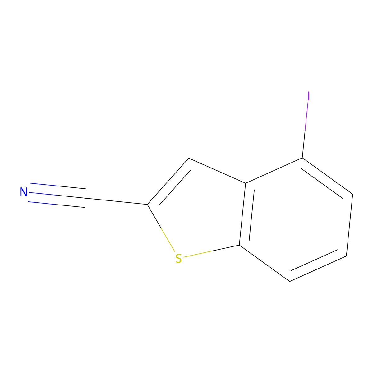 4-Iodobenzo[b]thiophene-2-carbonitrile molecular structure, CAS 154629-36-4