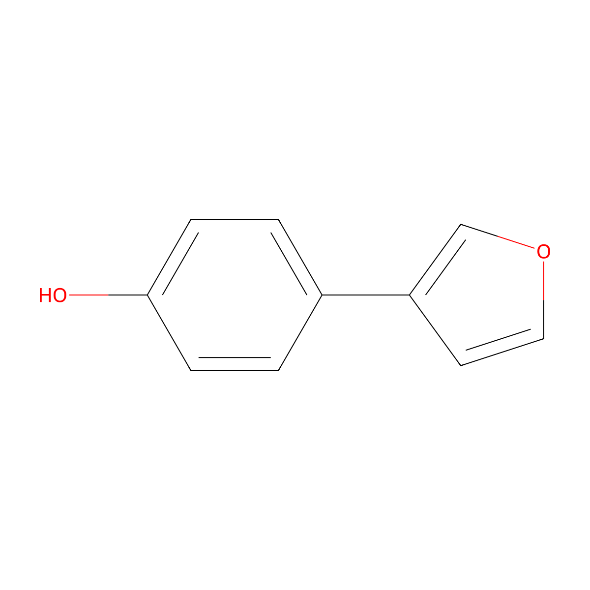4-(3-Furanyl)phenol molecular structure, CAS 1546291-16-0