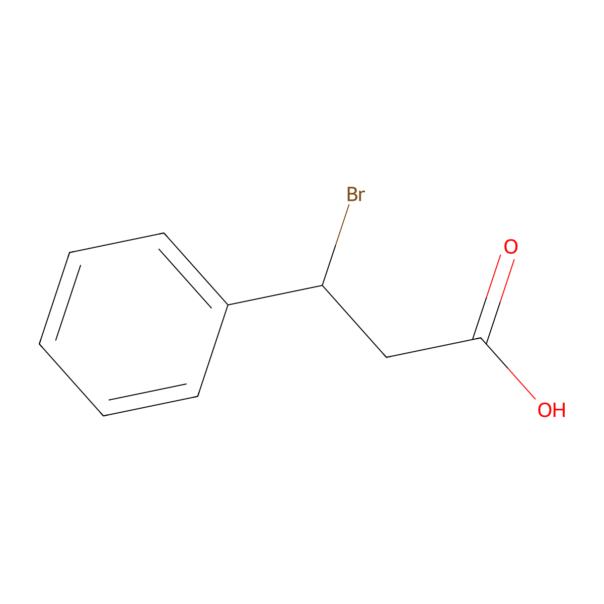 beta-Bromobenzenepropanoic acid molecular structure, CAS 15463-91-9