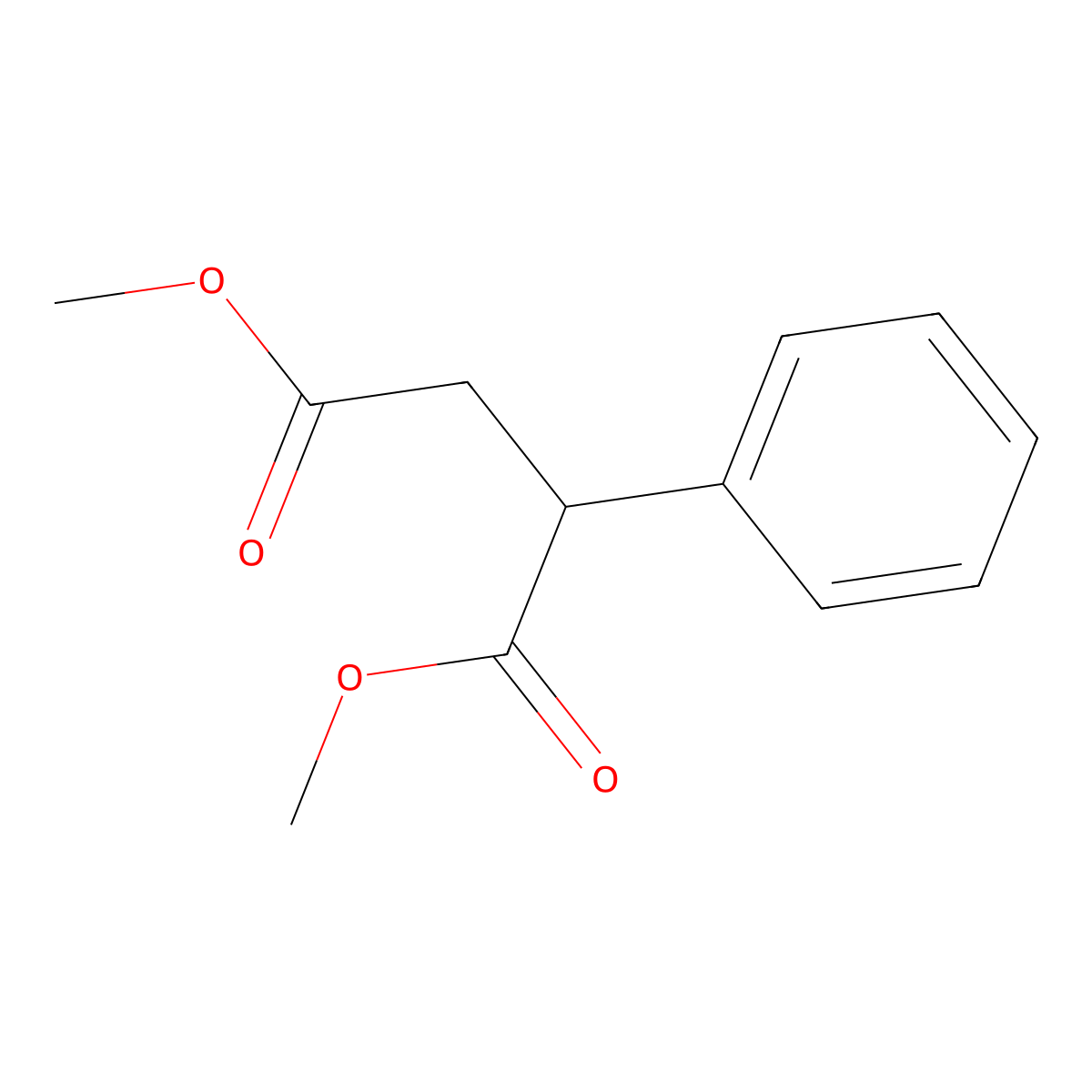 Dimethyl 2-phenylbutanedioate molecular structure, CAS 15463-92-0