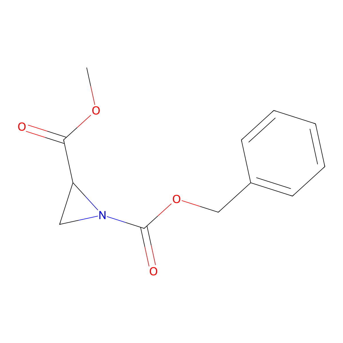 1-Benzyl 2-methyl (r)-aziridine-1,2-dicarboxylate molecular structure, CAS 154632-86-7