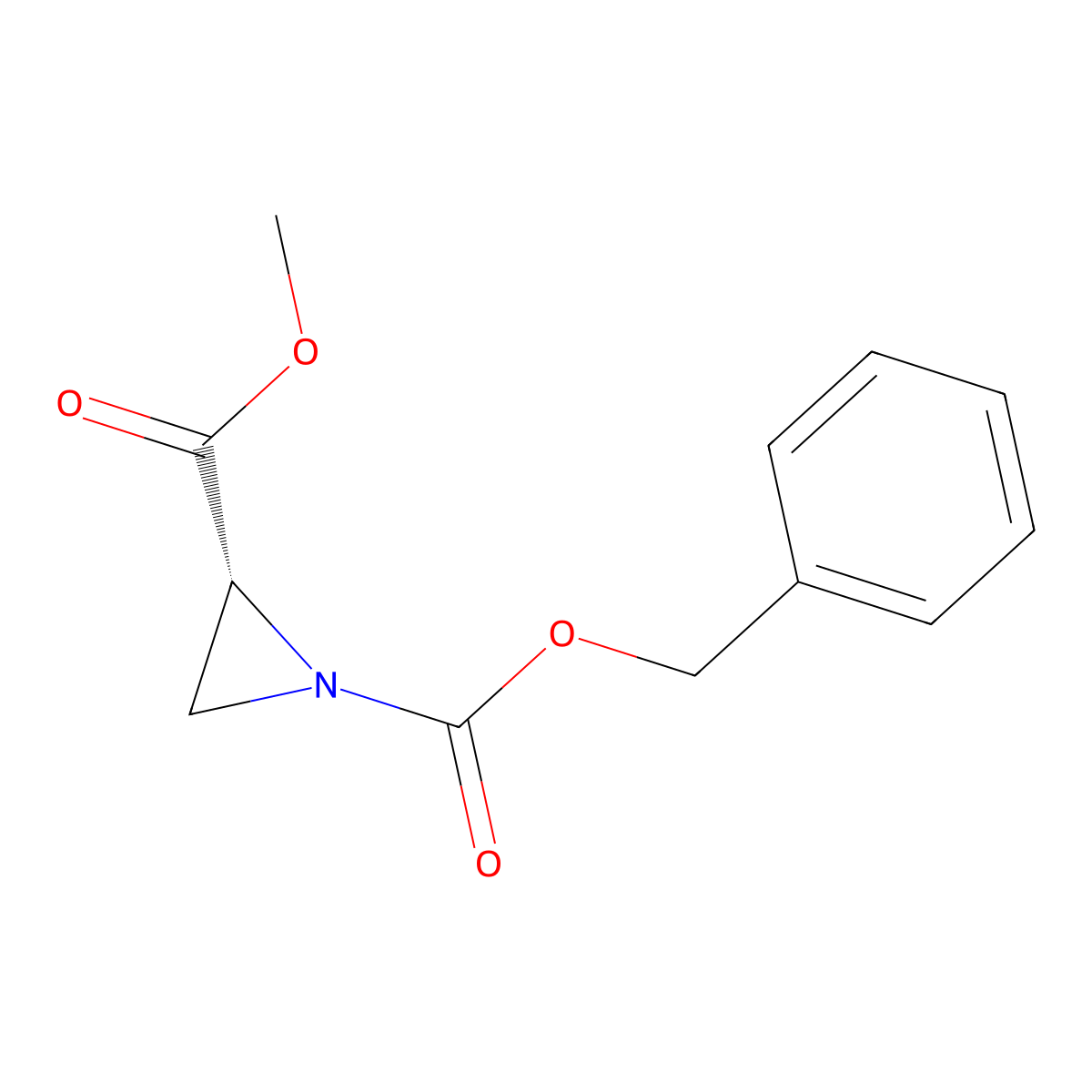 1-Benzyl 2-methyl (r)-aziridine-1,2-dicarboxylate molecular structure, CAS 154632-86-7