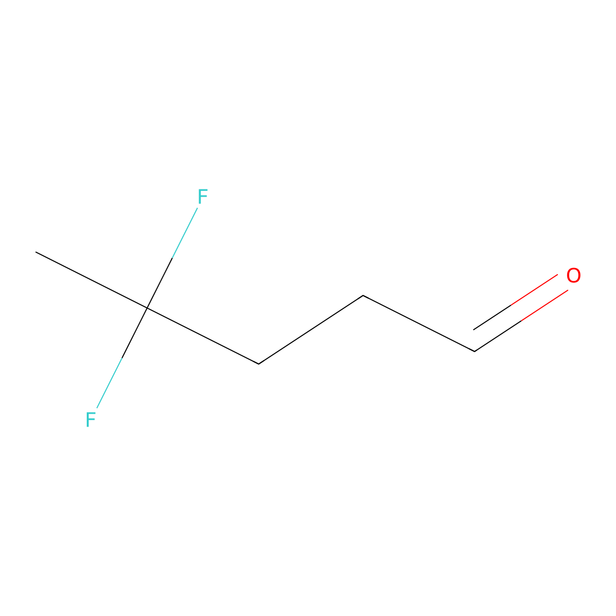 4,4-Difluoropentanal molecular structure, CAS 1546331-97-8