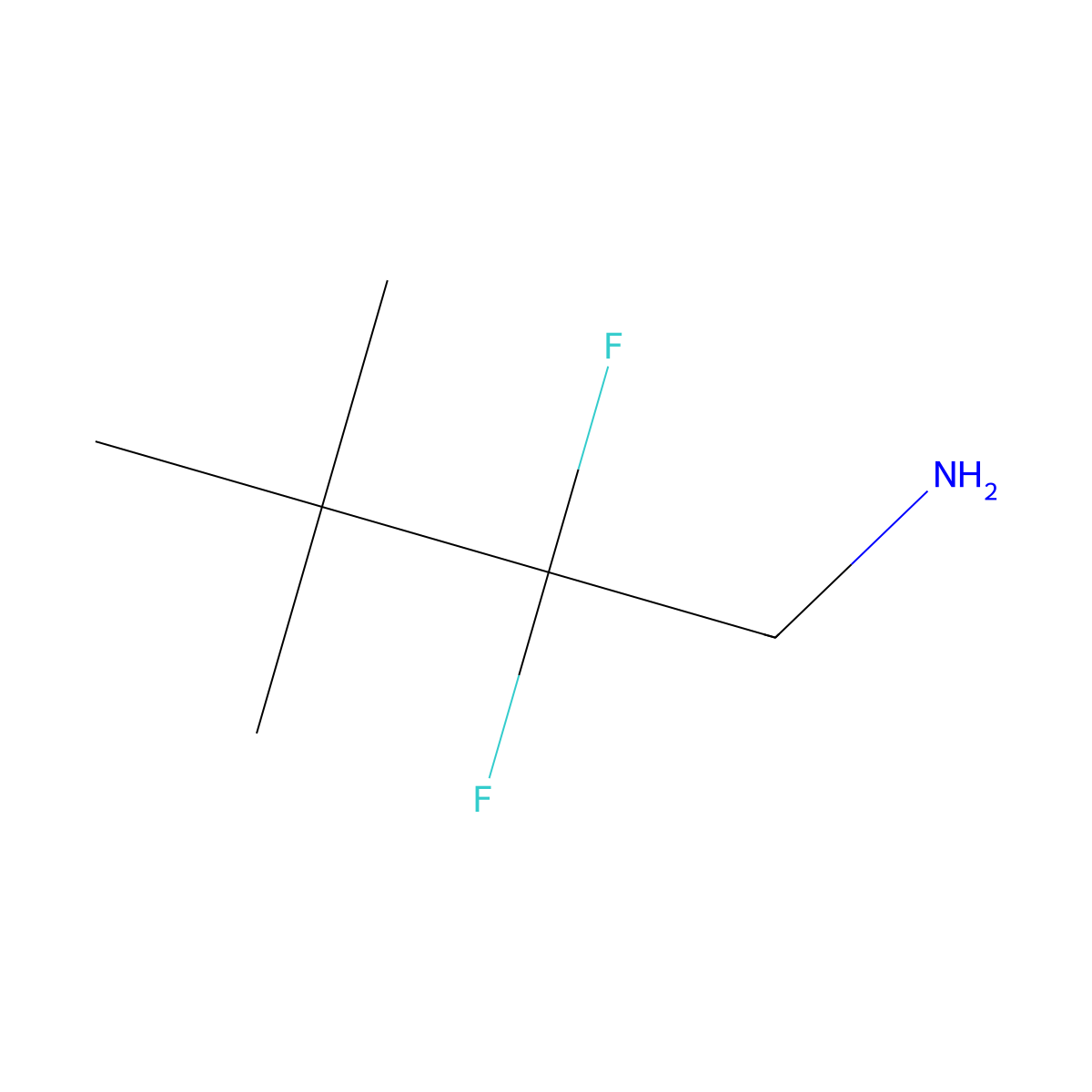 2,2-Difluoro-3,3-dimethylbutan-1-amine molecular structure, CAS 1546332-02-8