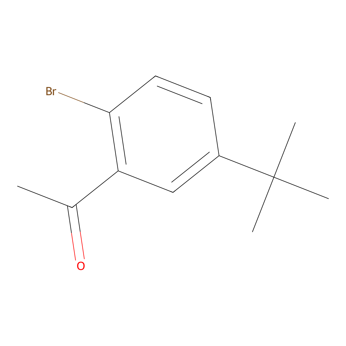 1-[2-Bromo-5-(1,1-dimethylethyl)phenyl]ethanone molecular structure, CAS 1546332-07-3