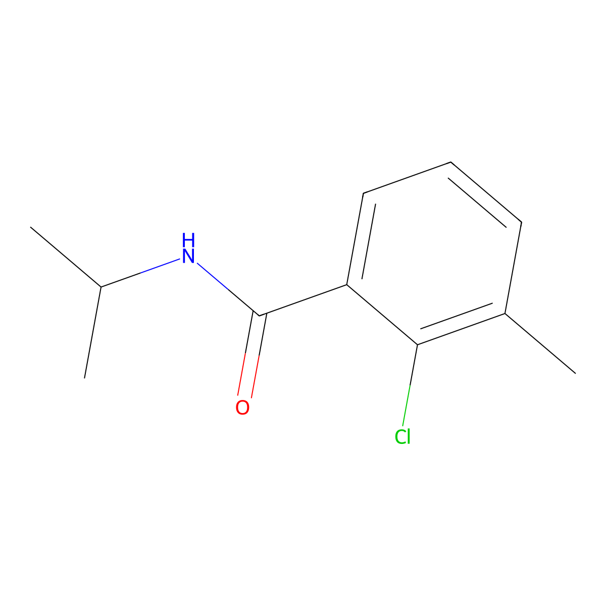 2-chloro-N-isopropyl-3-methylbenzamide molecular structure, CAS 1546336-60-0