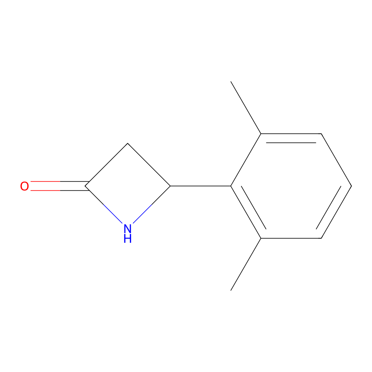 4-(2,6-Dimethylphenyl)azetidin-2-one molecular structure, CAS 1546339-50-7
