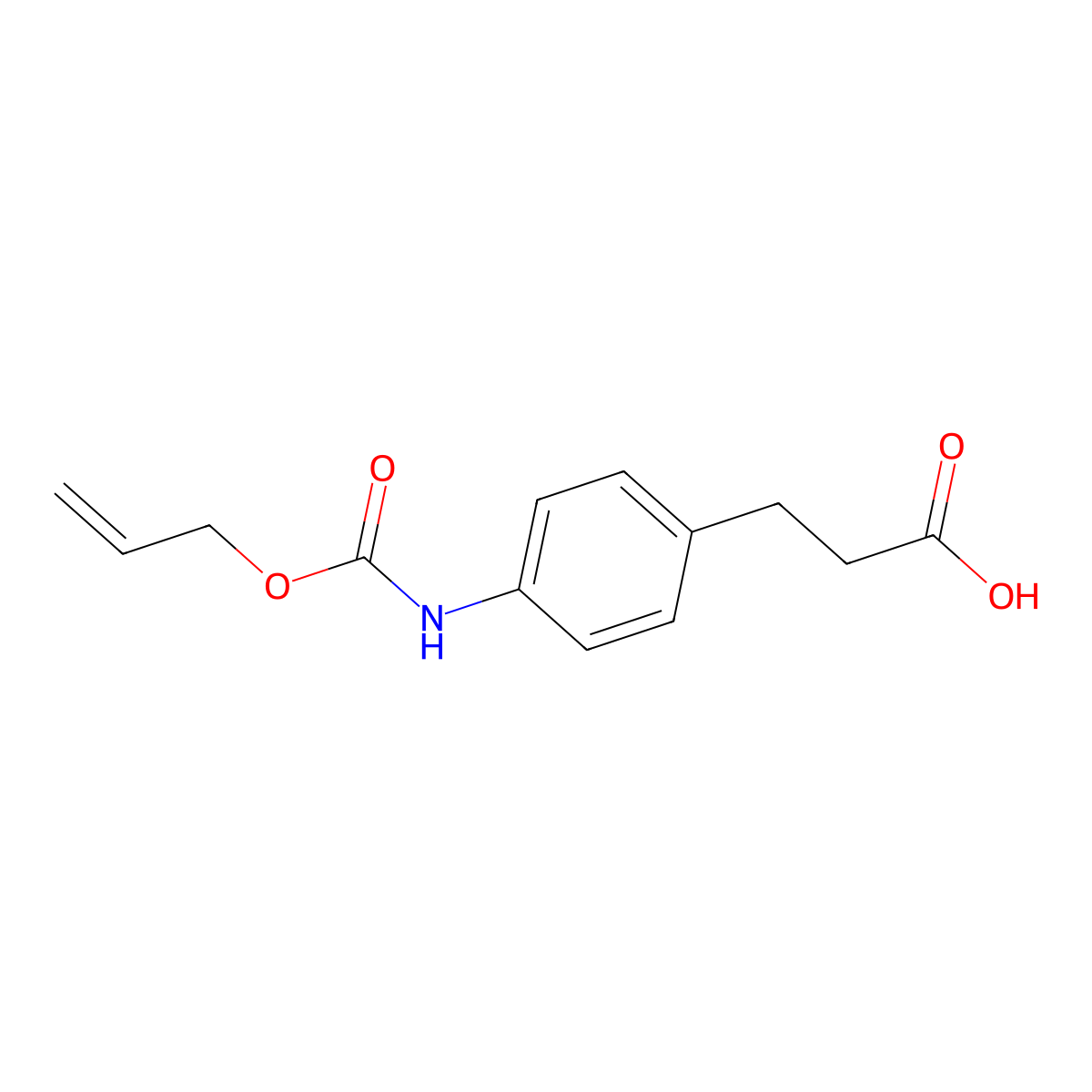 3-(4-{[(Prop-2-en-1-yloxy)carbonyl]amino}phenyl)propanoic acid molecular structure, CAS 1546369-26-9