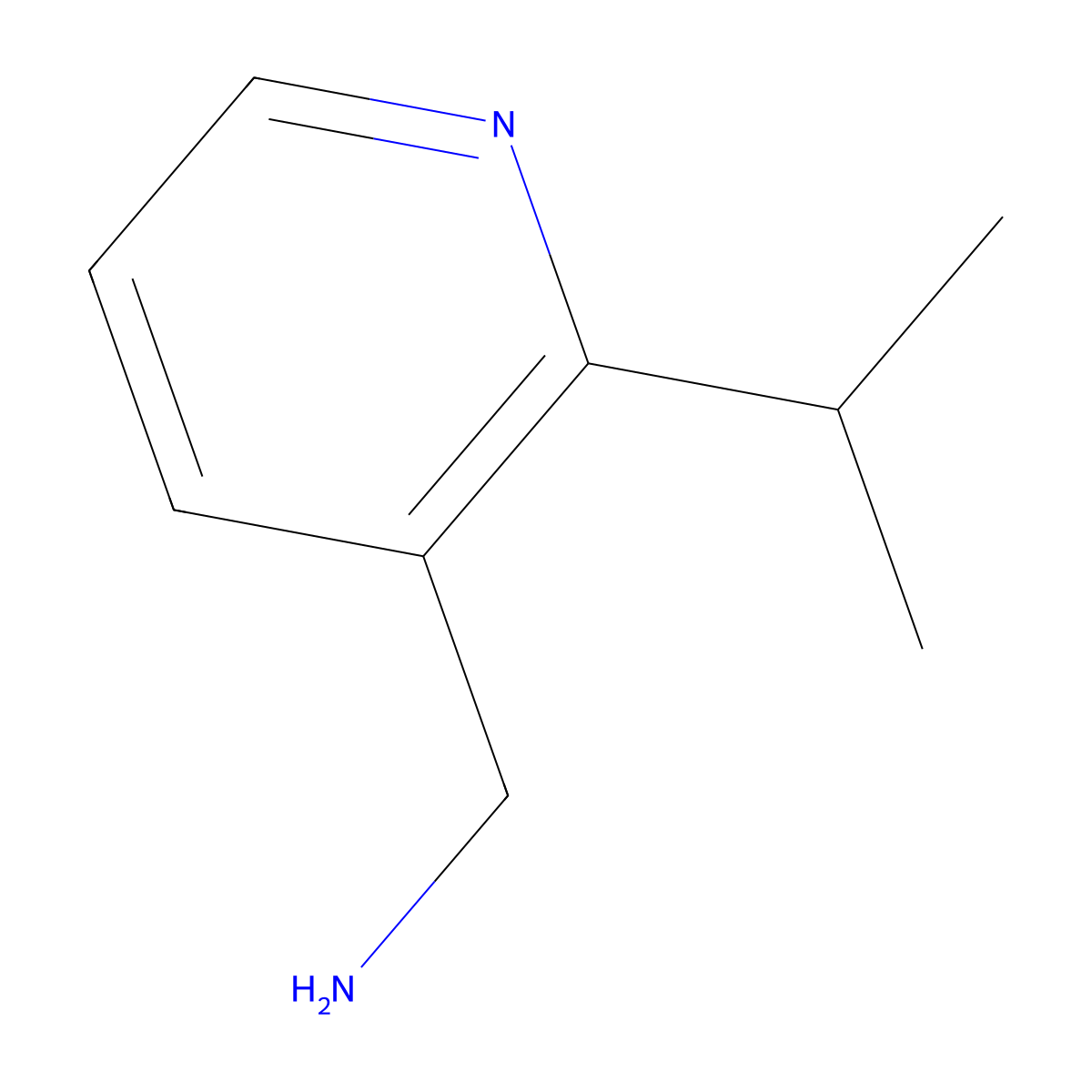 (2-Isopropylpyridin-3-yl)methanamine molecular structure, CAS 1546394-35-7