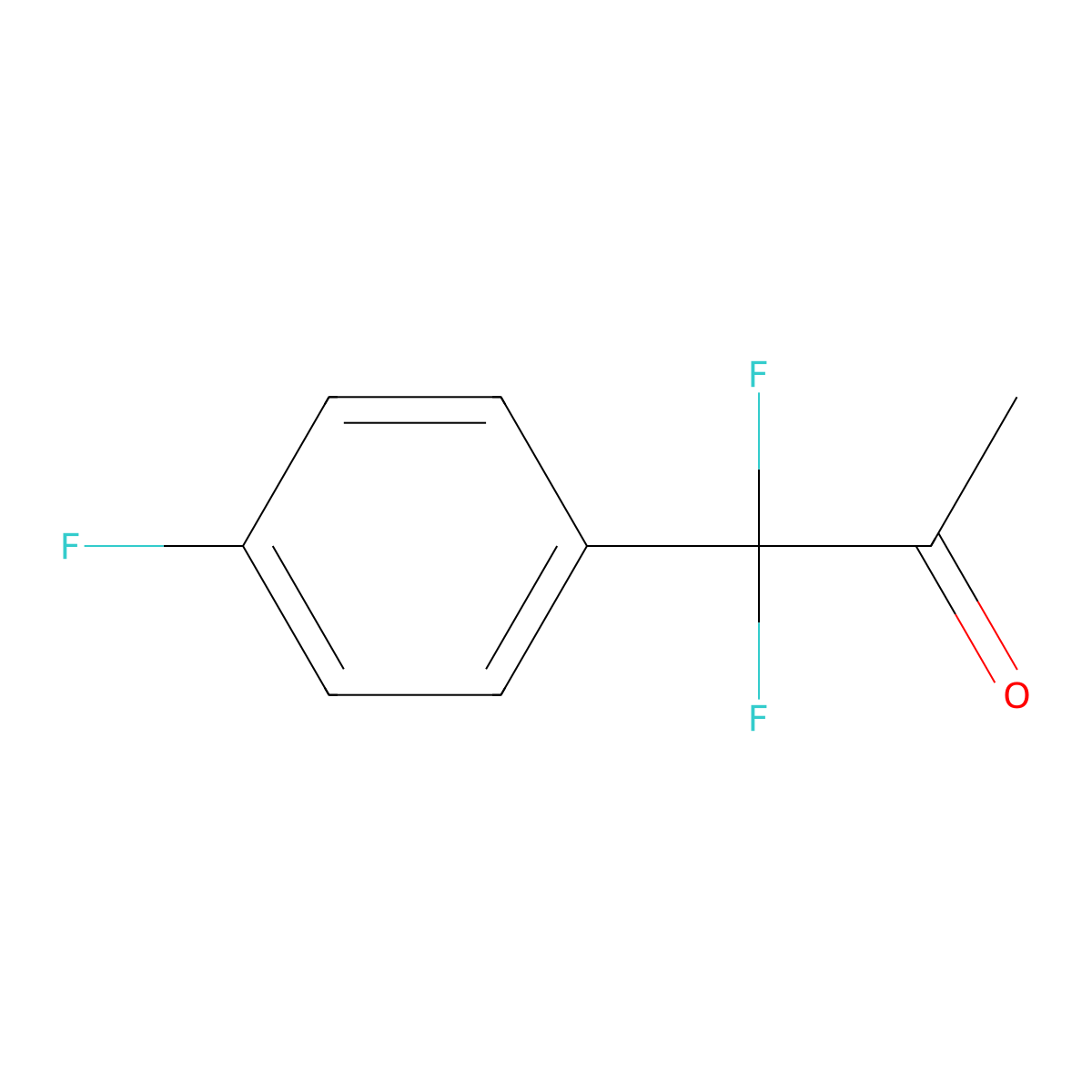 1,1-Difluoro-1-(4-fluorophenyl)propan-2-one molecular structure, CAS 1546395-00-9