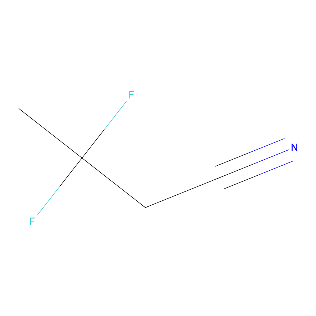 3,3-Difluorobutanenitrile molecular structure, CAS 1546395-26-9