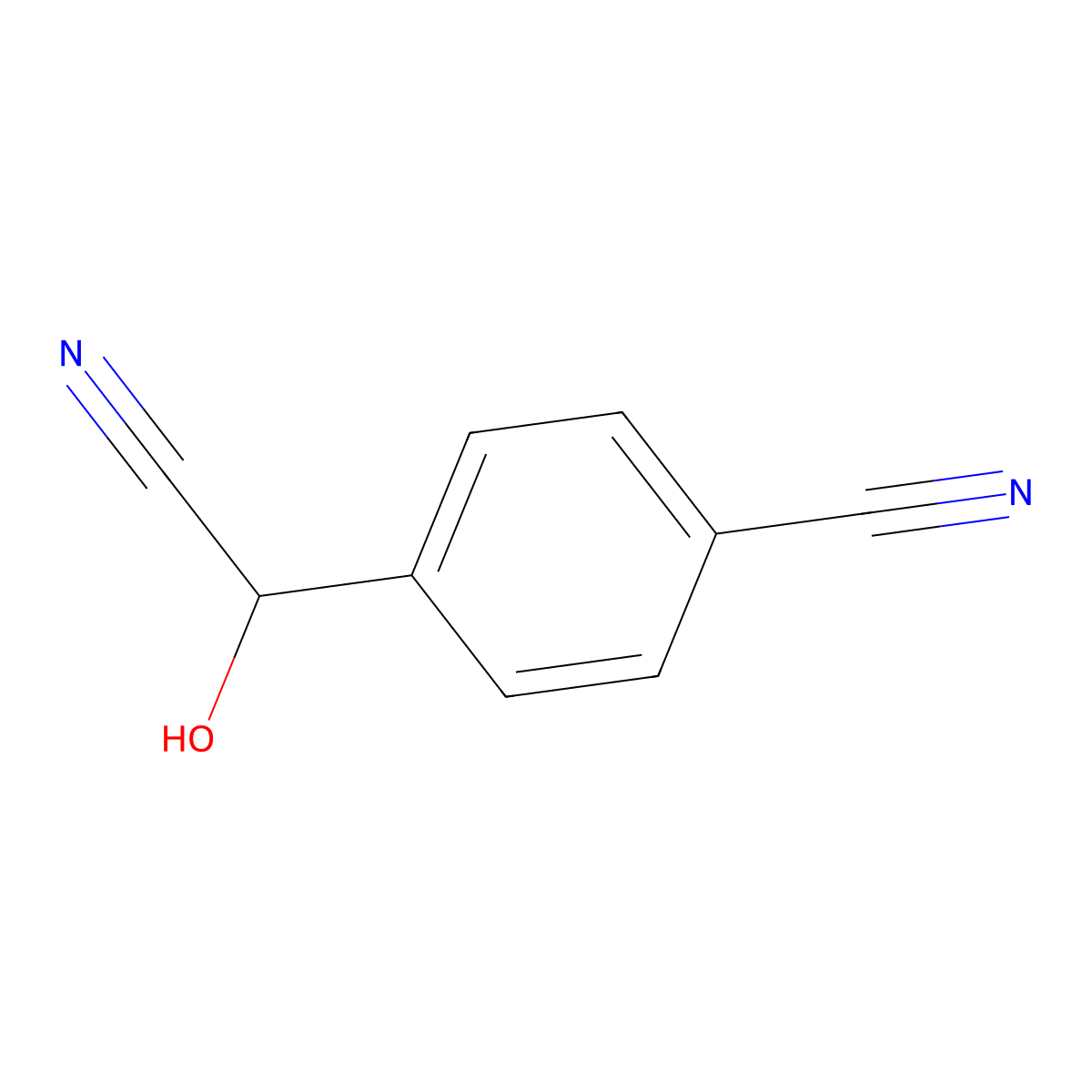 4-[Cyano(hydroxy)methyl]benzonitrile molecular structure, CAS 15464-07-0