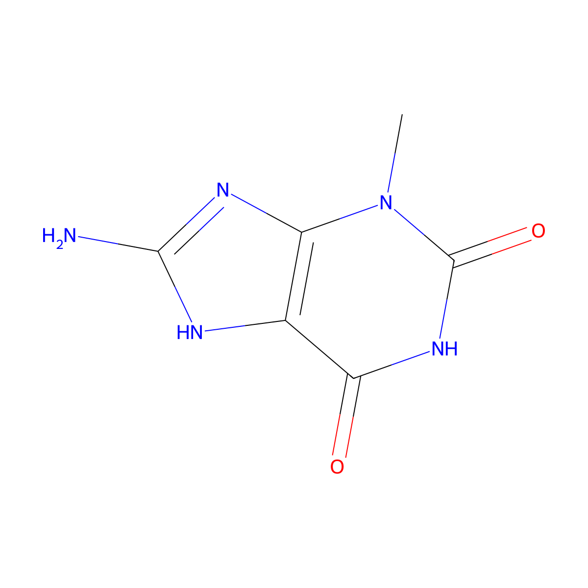 8-Amino-3-methyl-2,3,6,7-tetrahydro-1H-purine-2,6-dione molecular structure, CAS 154640-05-8