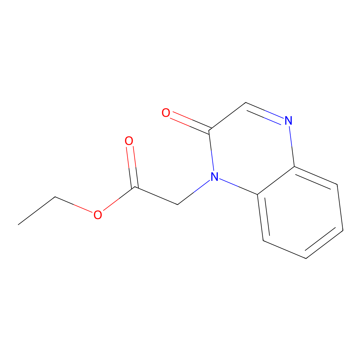 Ethyl (2-oxo-1(2H)-quinoxalinyl)acetate molecular structure, CAS 154640-54-7