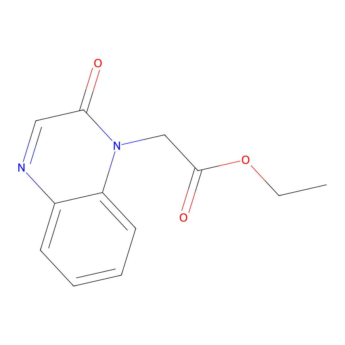 Ethyl (2-oxo-1(2H)-quinoxalinyl)acetate molecular structure, CAS 154640-54-7