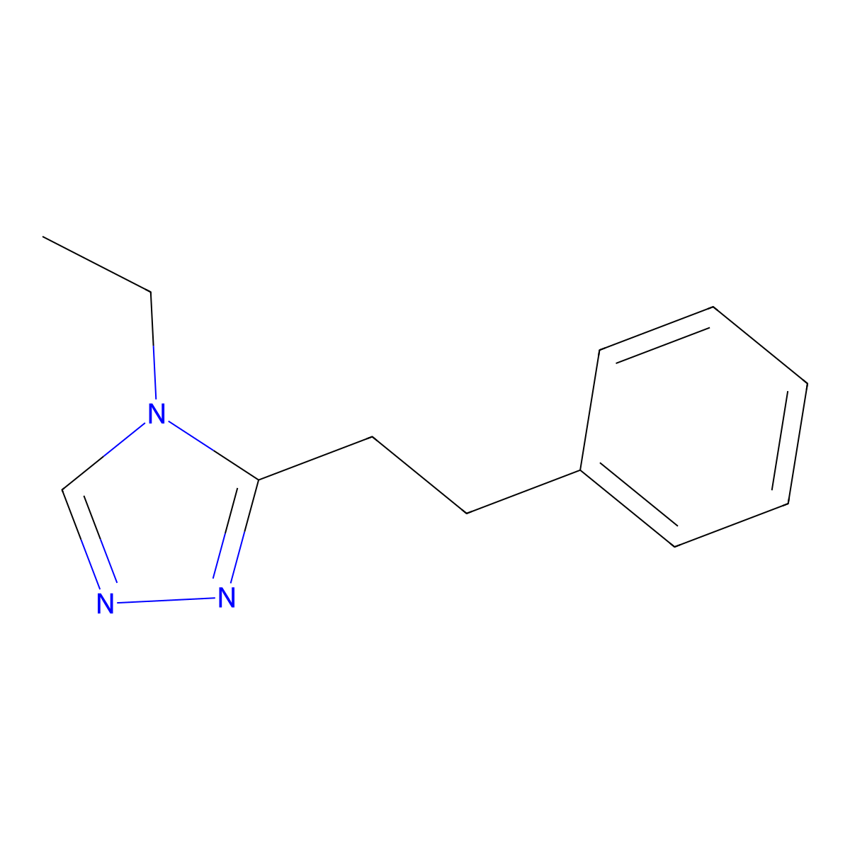 4-ethyl-3-(2-phenylethyl)-4H-1,2,4-triazole molecular structure, CAS 1546408-12-1