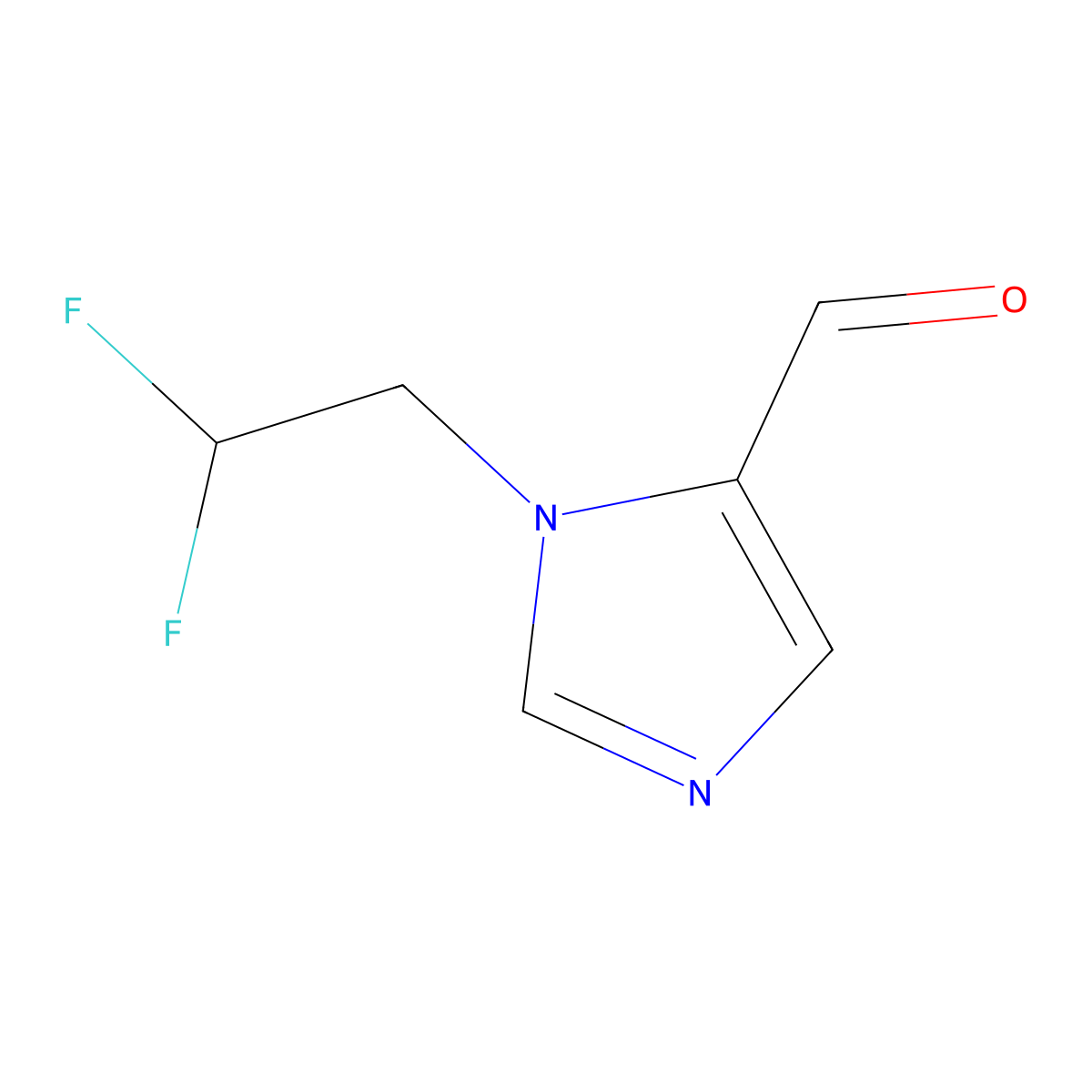 1-(2,2-difluoroethyl)-1H-imidazole-5-carbaldehyde molecular structure, CAS 1546409-60-2