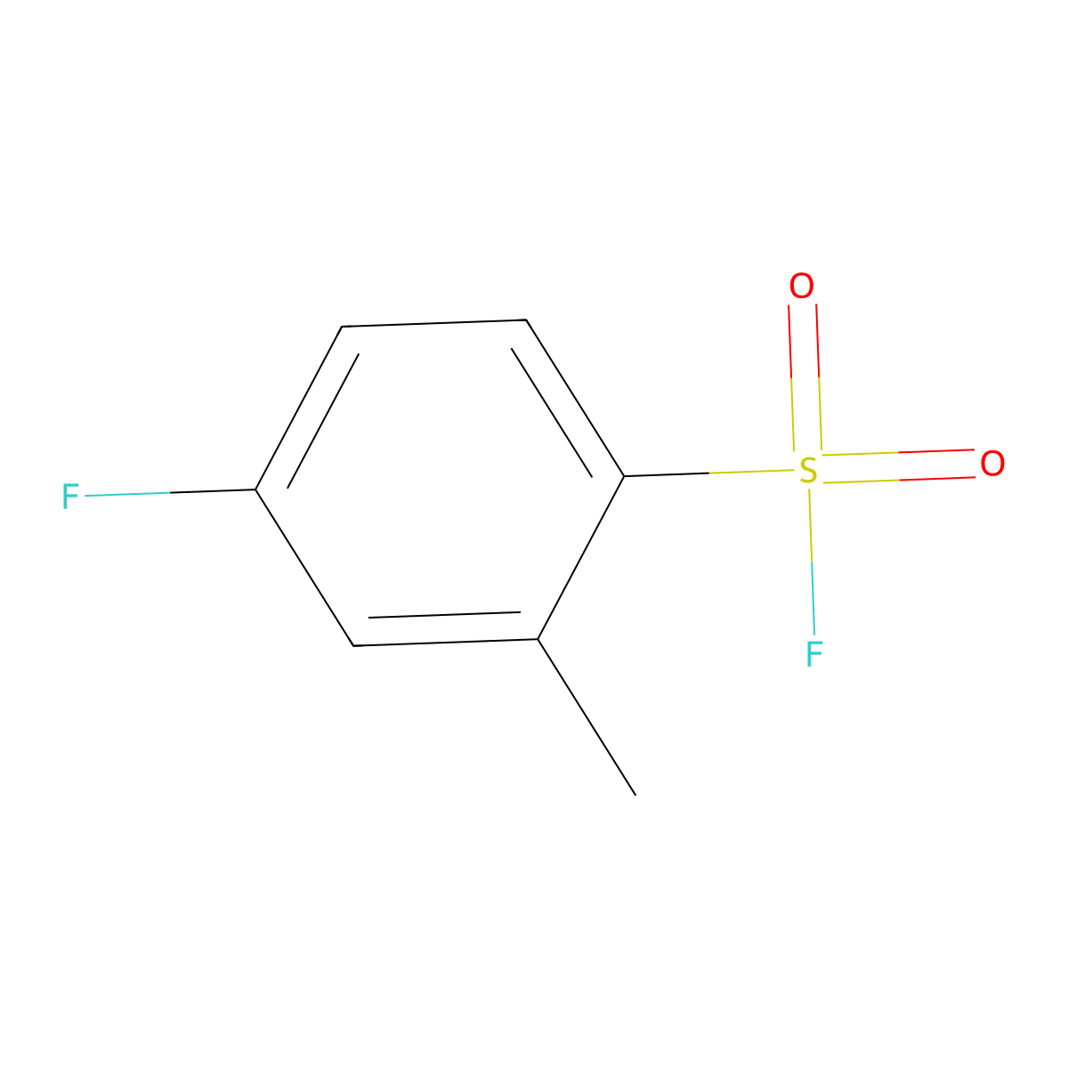 Benzenesulfonyl fluoride, 4-fluoro-2-methyl- molecular structure, CAS 154641-99-3