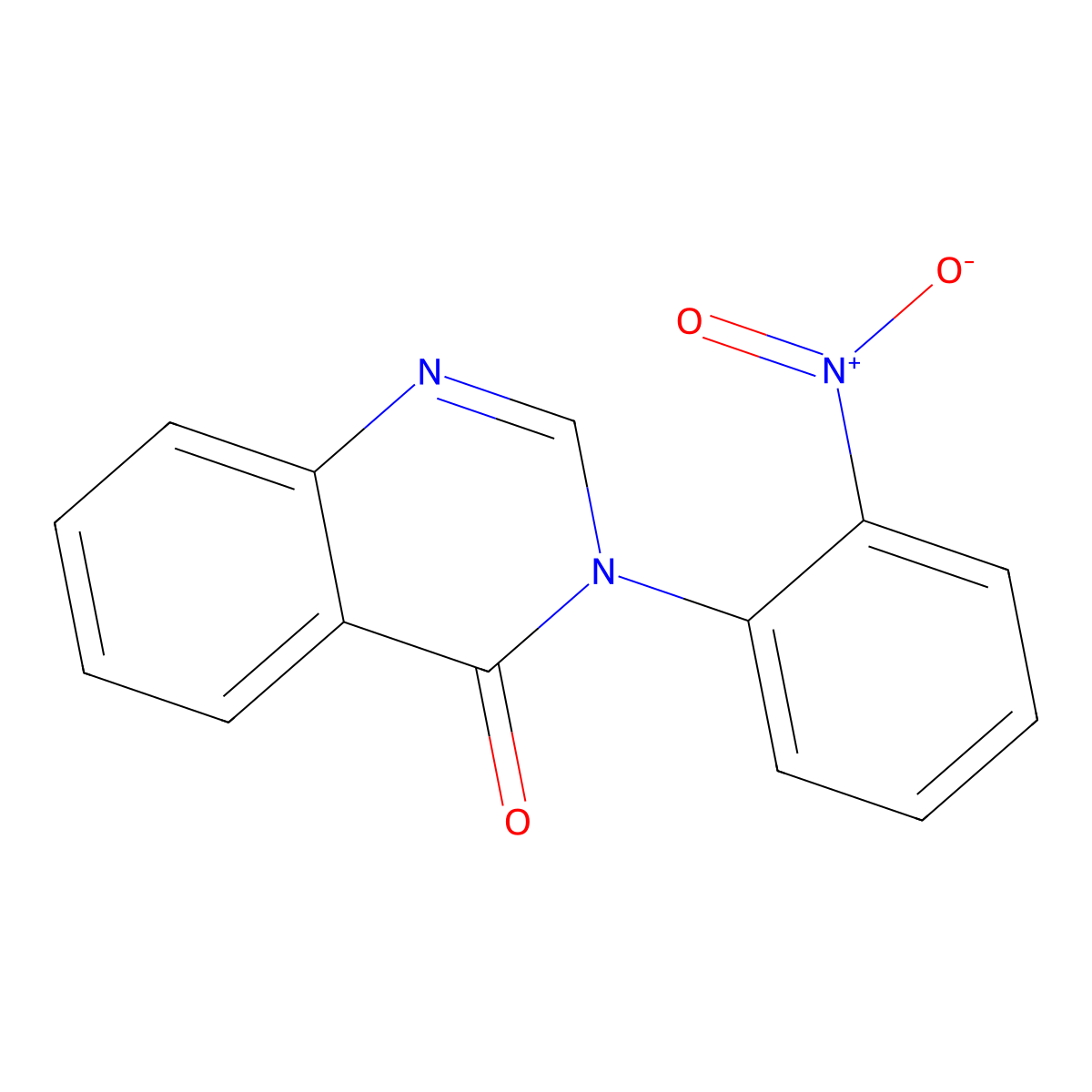 3-(2-Nitrophenyl)quinazolin-4-one molecular structure, CAS 154642-82-7