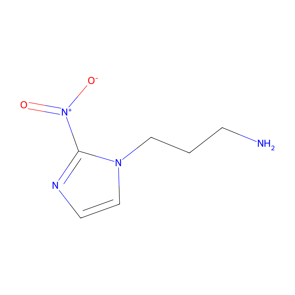 1H-Imidazole-1-propanamine, 2-nitro- molecular structure, CAS 154643-76-2