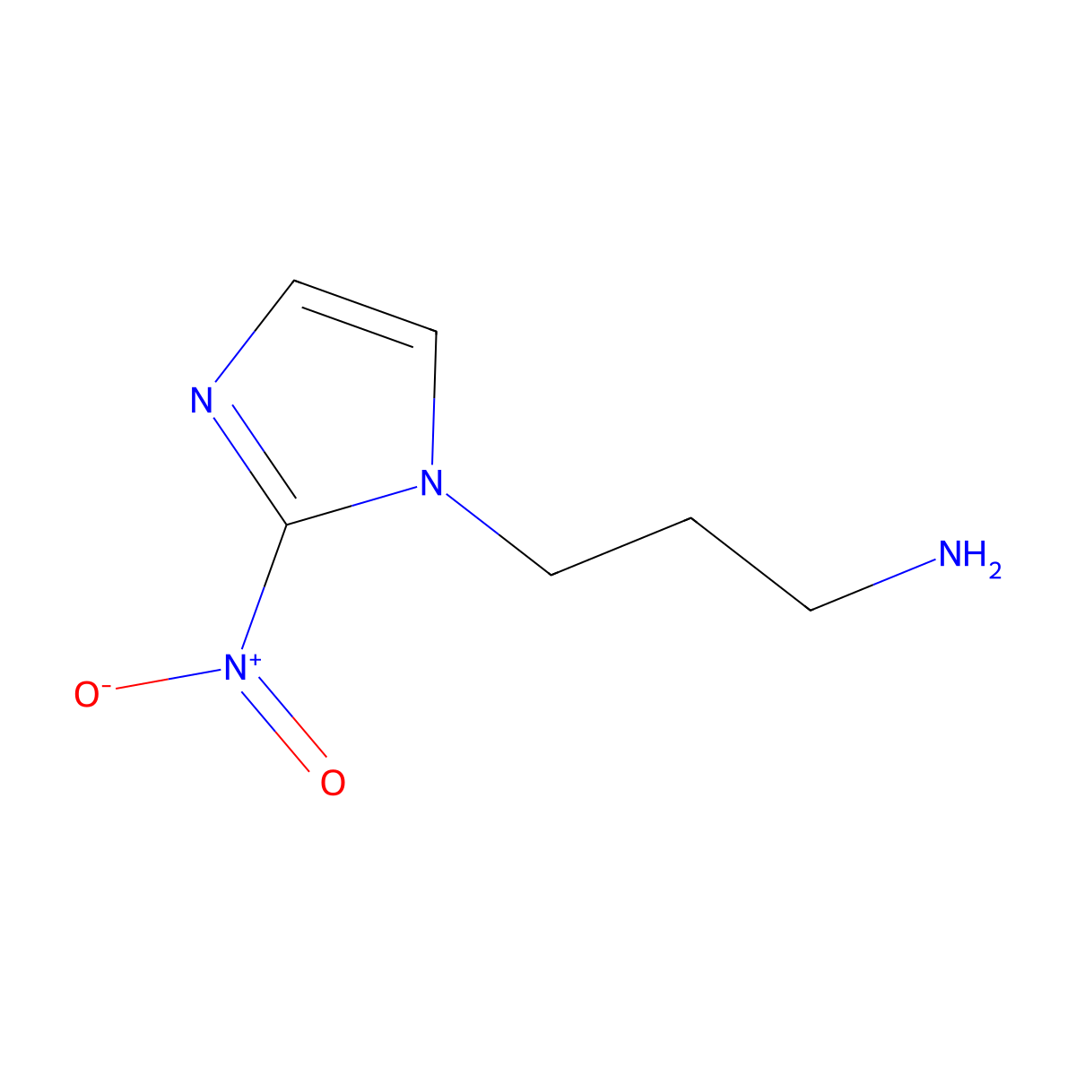 1H-Imidazole-1-propanamine, 2-nitro- molecular structure, CAS 154643-76-2
