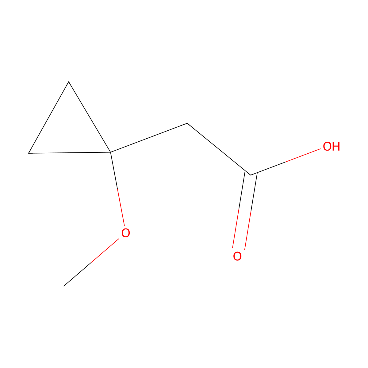 2-(1-Methoxycyclopropyl)acetic acid molecular structure, CAS 1546448-89-8