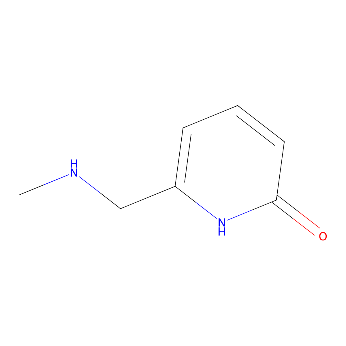 6-[(Methylamino)methyl]-1,2-dihydropyridin-2-one molecular structure, CAS 1546448-95-6