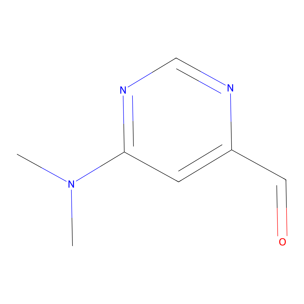 6-(Dimethylamino)pyrimidine-4-carbaldehyde molecular structure, CAS 1546449-04-0