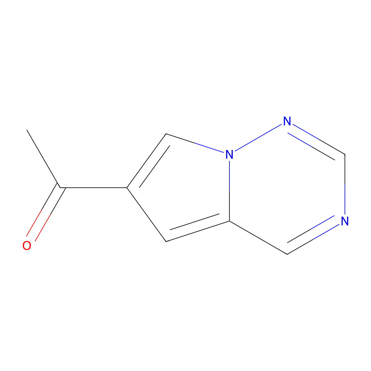 1-(Pyrrolo[2,1-f][1,2,4]triazin-6-yl)ethan-1-one molecular structure, CAS 1546449-24-4