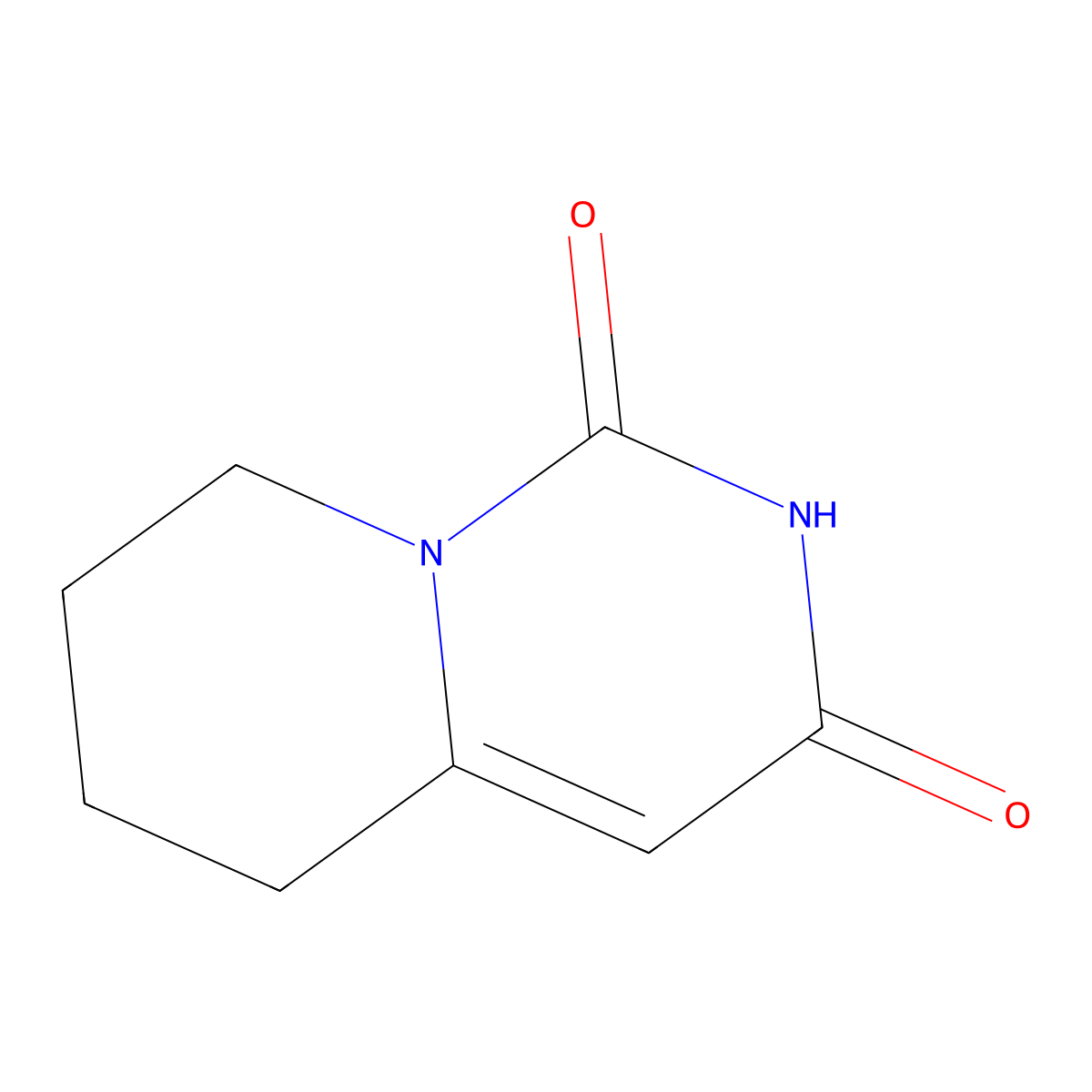 1H,2H,3H,5H,6H,7H,8H-pyrido[1,2-c]pyrimidine-1,3-dione molecular structure, CAS 1546449-44-8