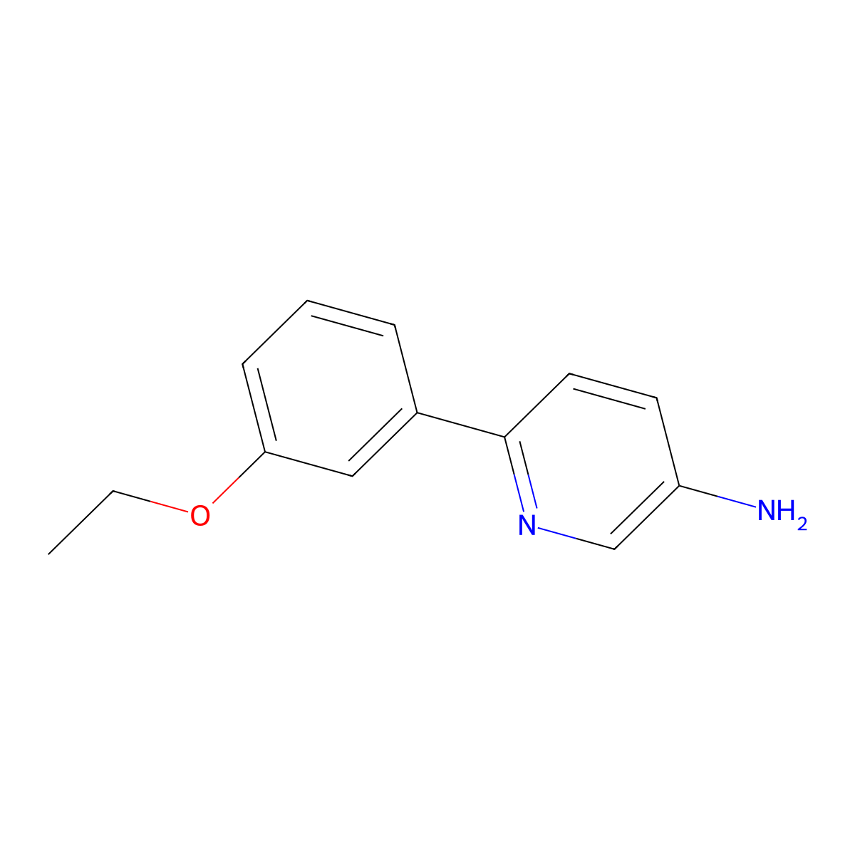 6-(3-Ethoxyphenyl)pyridin-3-amine molecular structure, CAS 1546455-12-2