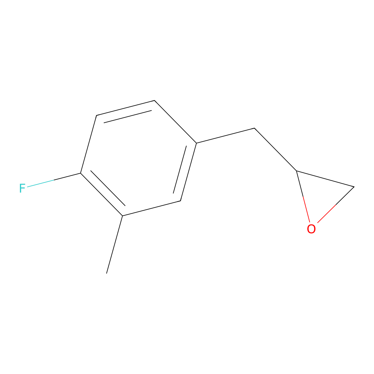 2-((4-Fluoro-3-methylphenyl)methyl)oxirane molecular structure, CAS 1546459-72-6