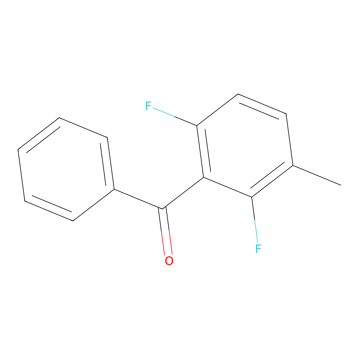 (2,6-Difluoro-3-methylphenyl)(phenyl)methanone molecular structure, CAS 1546481-33-7
