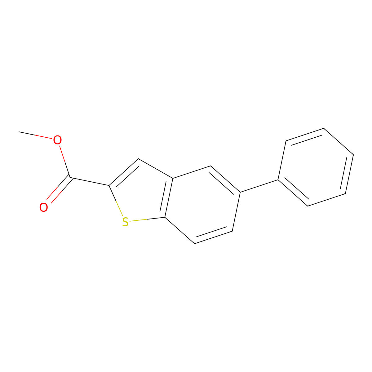 Methyl 5-phenylbenzo[b]thiophene-2-carboxylate molecular structure, CAS 154649-85-1