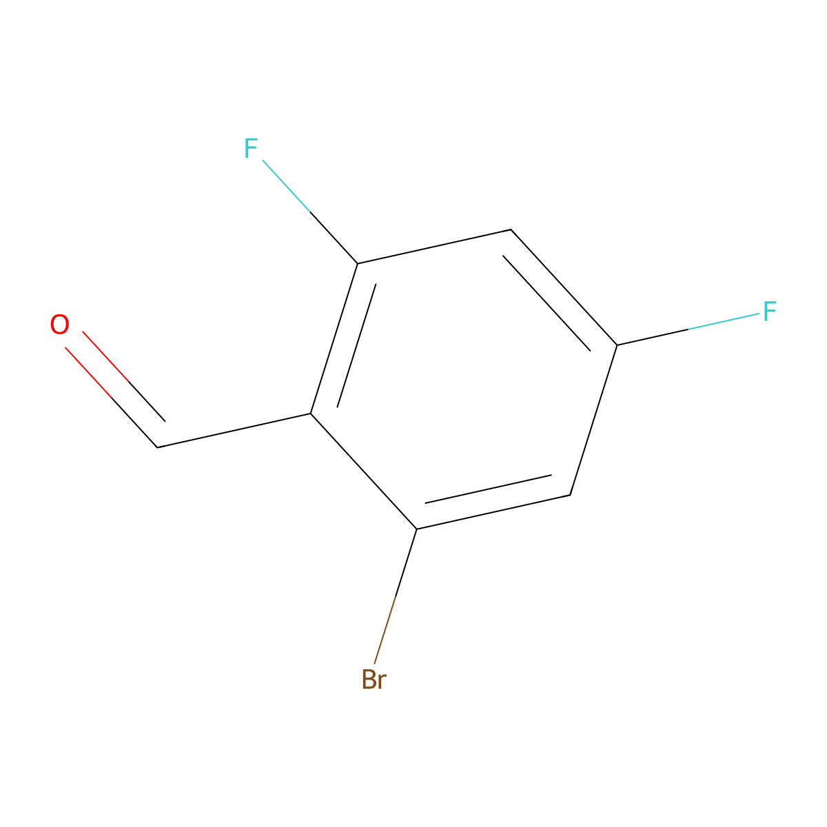 2-Bromo-4,6-difluorobenzaldehyde molecular structure, CAS 154650-59-6