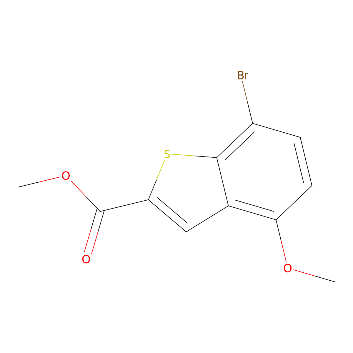 Methyl 7-bromo-4-methoxybenzo[b]thiophene-2-carboxylate molecular structure, CAS 154650-63-2