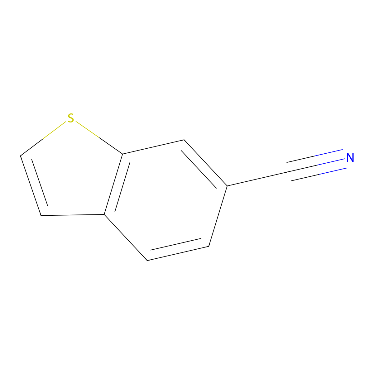 Benzo[b]thiophene-6-carbonitrile molecular structure, CAS 154650-81-4