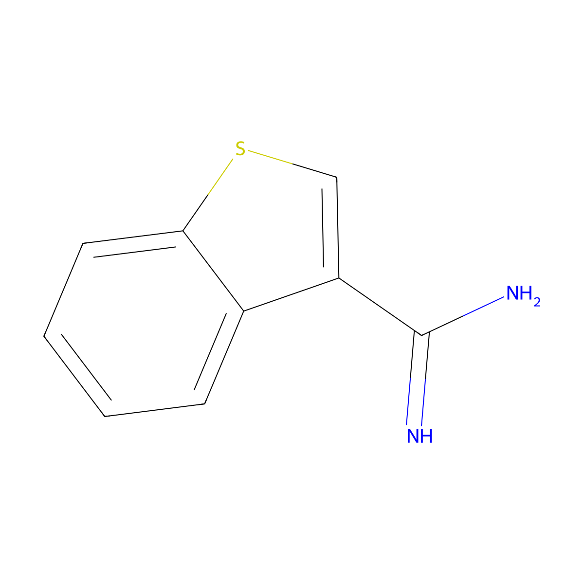 Benzo[b]thiophene-3-carboximidamide molecular structure, CAS 154650-83-6
