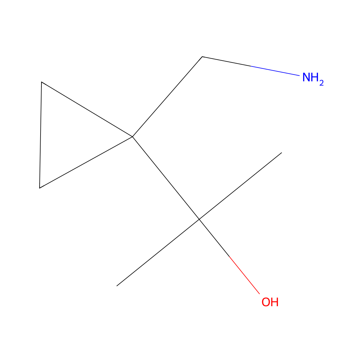 2-[1-(Aminomethyl)cyclopropyl]propan-2-ol molecular structure, CAS 1546502-40-2