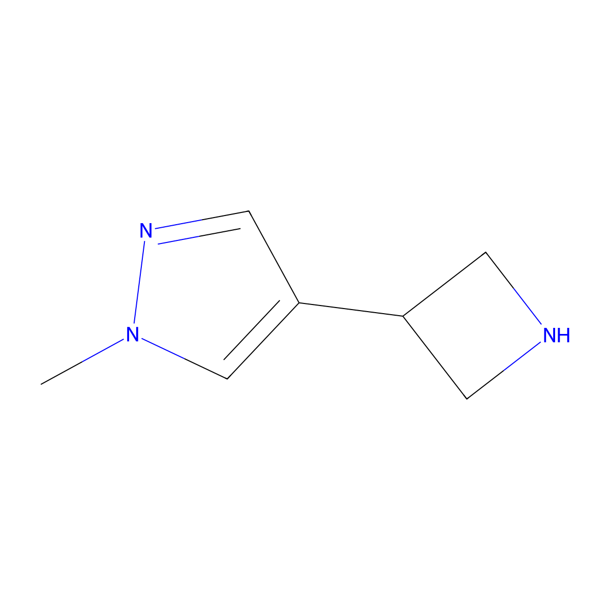 4-(azetidin-3-yl)-1-methyl-1H-pyrazole molecular structure, CAS 1546502-53-7