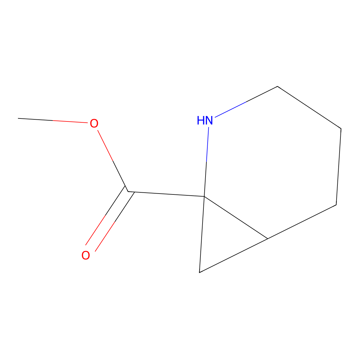 Methyl 2-azabicyclo[4.1.0]heptane-1-carboxylate molecular structure, CAS 1546502-91-3