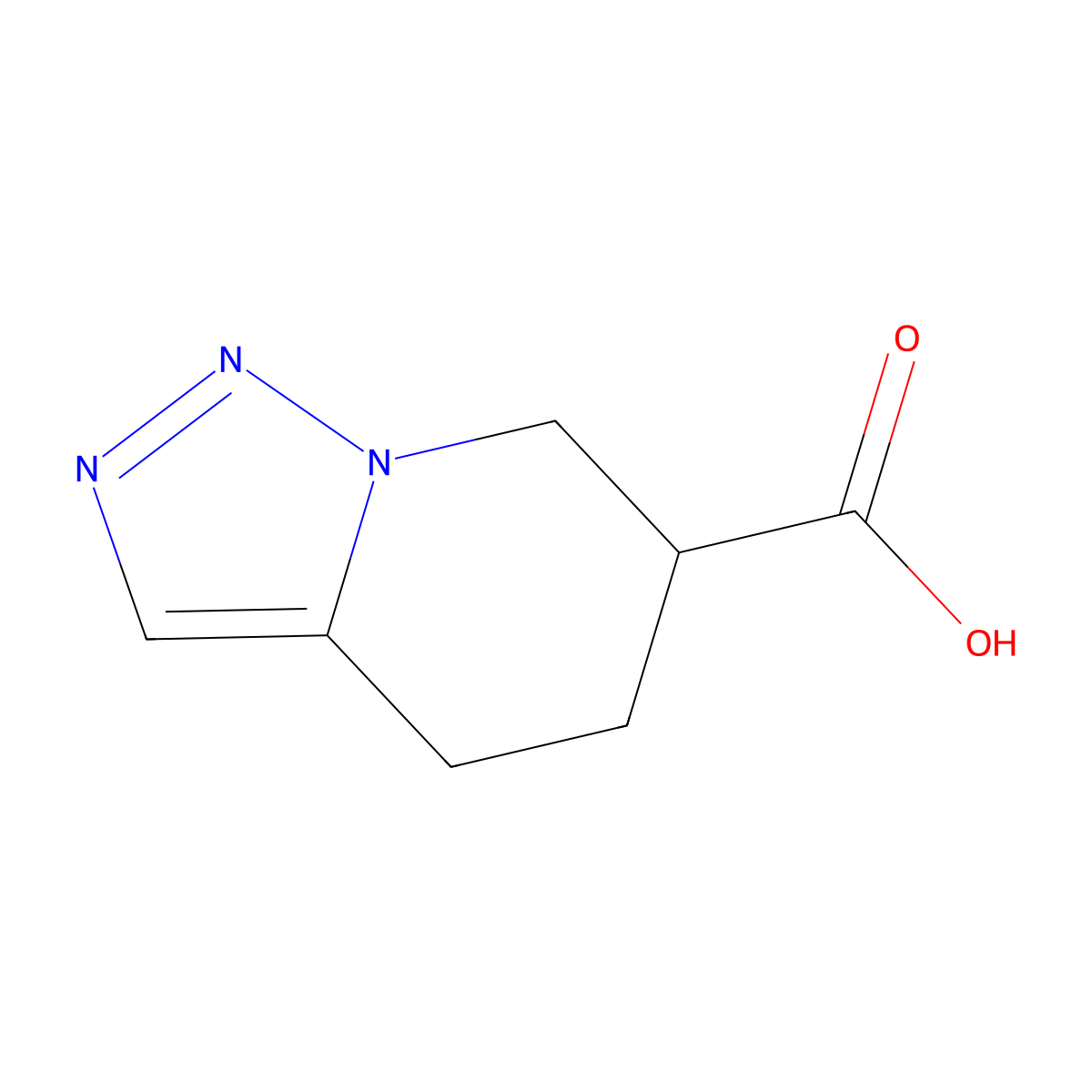 4,5,6,7-Tetrahydro-[1,2,3]triazolo[1,5-a]pyridine-6-carboxylic acid molecular structure, CAS 1546503-33-6