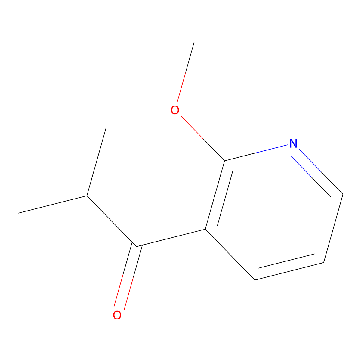1-(2-Methoxy-3-pyridinyl)-2-methyl-1-propanone molecular structure, CAS 1546504-30-6
