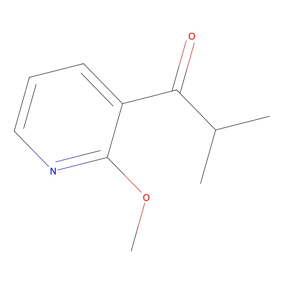1-(2-Methoxy-3-pyridinyl)-2-methyl-1-propanone molecular structure, CAS 1546504-30-6