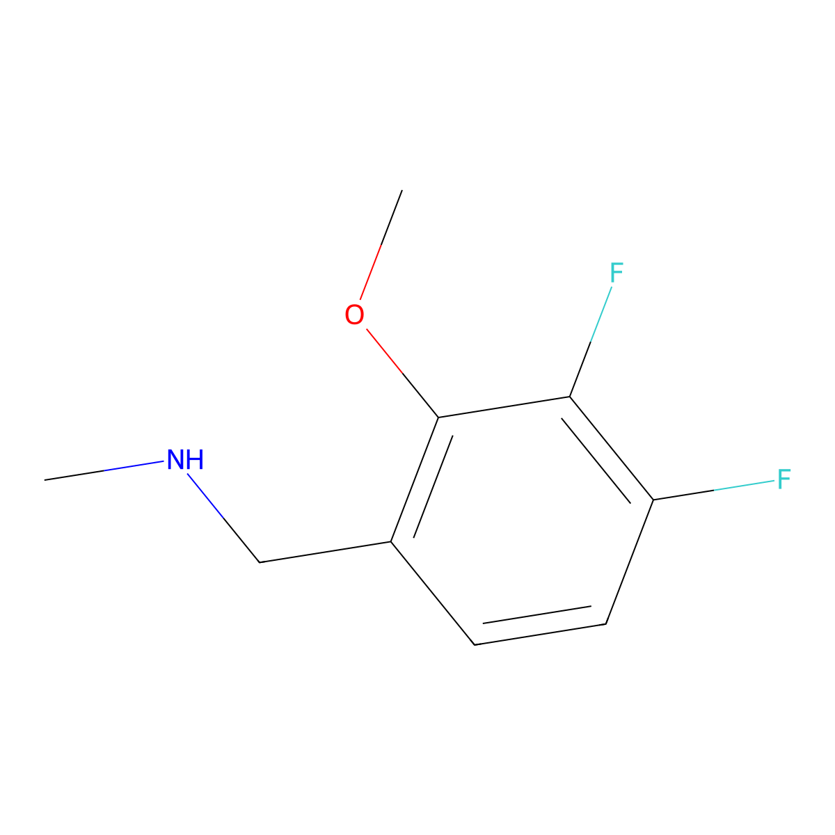 [(3,4-Difluoro-2-methoxyphenyl)methyl](methyl)amine molecular structure, CAS 1546504-54-4