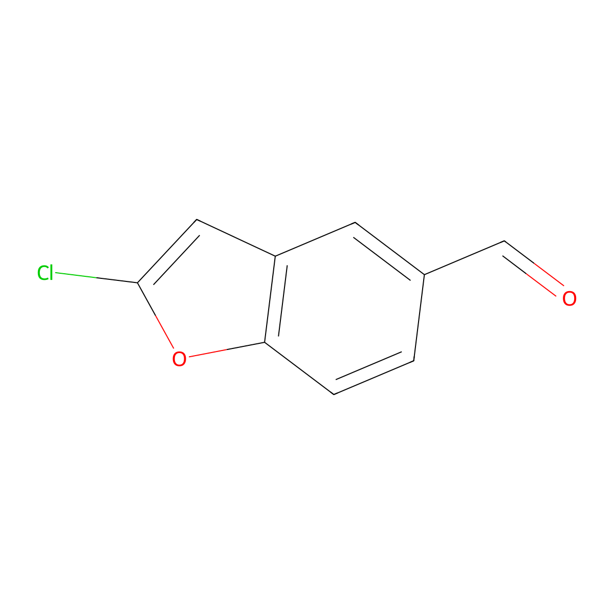 2-Chlorobenzofuran-5-carbaldehyde molecular structure, CAS 1546504-78-2
