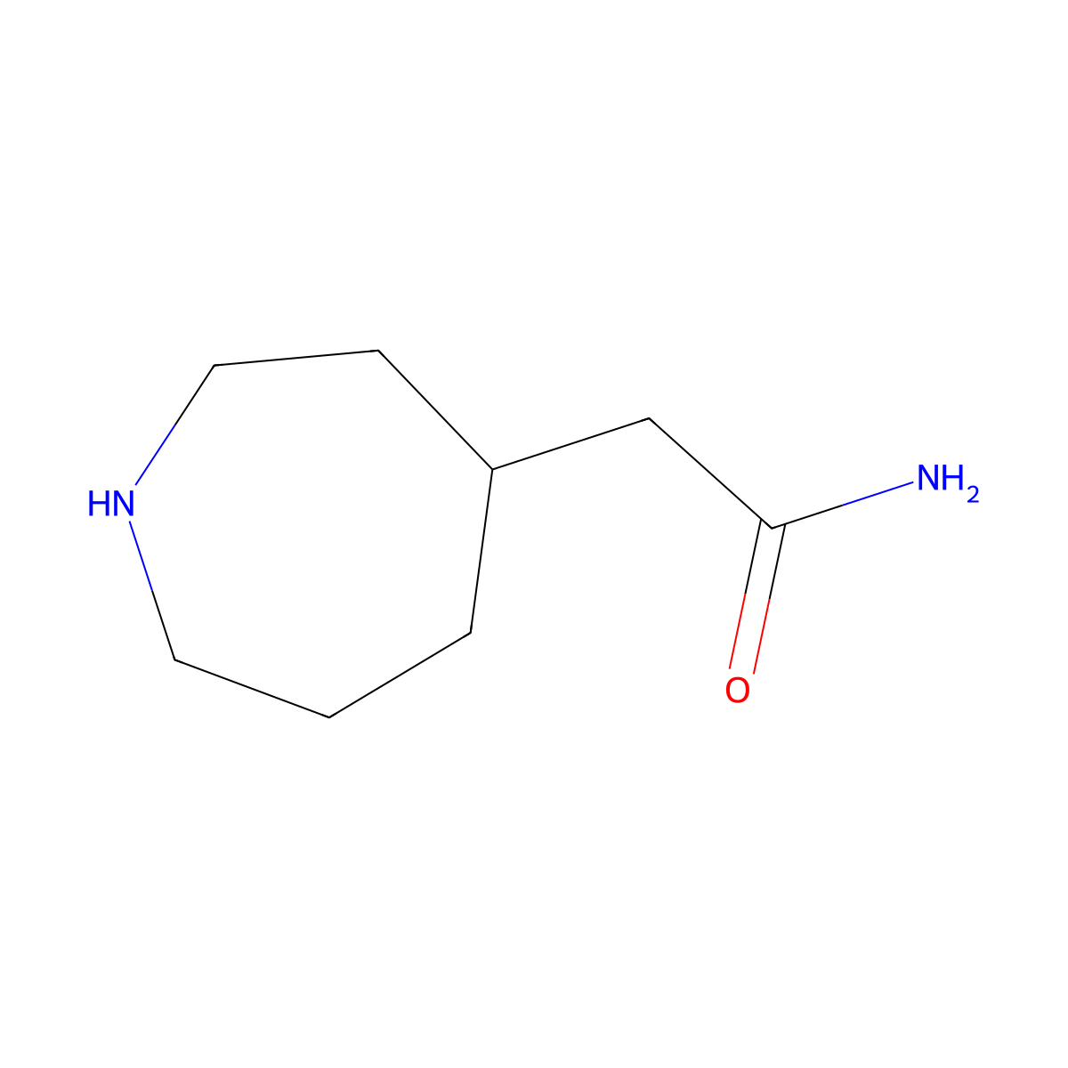2-(Azepan-4-yl)acetamide molecular structure, CAS 1546506-33-5