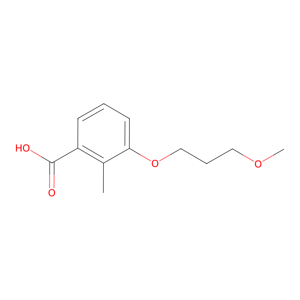 3-(3-Methoxypropoxy)-2-methylbenzoic acid molecular structure, CAS 1546541-33-6